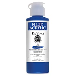 Da Vinci Fluid Acrylics - French Ultramarine Blue, 4 oz bottle