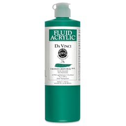 Da Vinci Fluid Acrylics - Viridian Green Hue, 16 oz bottle