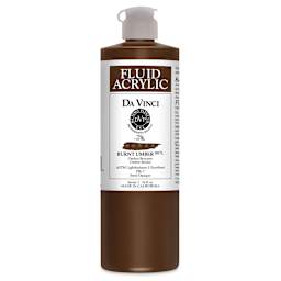 Da Vinci Fluid Acrylics - Burnt Umber, 16 oz bottle