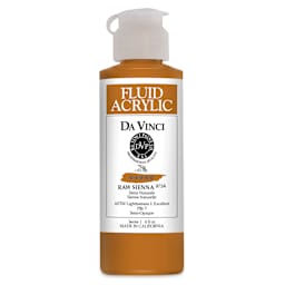 Da Vinci Fluid Acrylics - Raw Sienna, 4 oz bottle