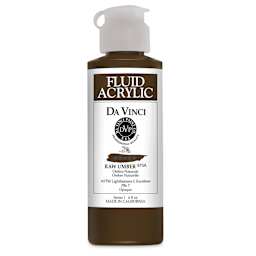 Da Vinci Fluid Acrylics - Raw Umber, 4 oz bottle