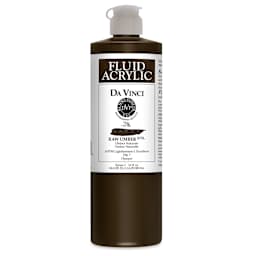 Da Vinci Fluid Acrylics - Raw Umber, 16 oz bottle