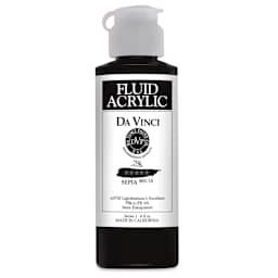 Da Vinci Fluid Acrylics - Sepia, 4 oz bottle