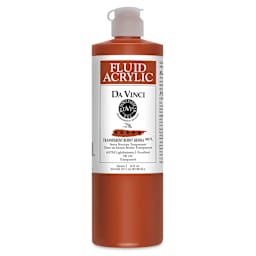 Da Vinci Fluid Acrylics - Transparent Burnt Sienna, 16 oz bottle