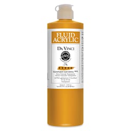 Da Vinci Fluid Acrylics - Transparent Raw Sienna, 16 oz bottle