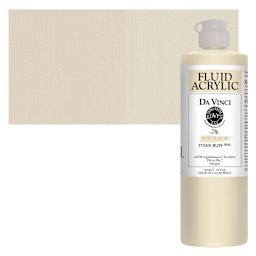 Da Vinci Fluid Acrylic Paint - Titanium Buff, 16 oz bottle and swatch