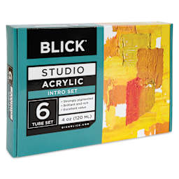 Blick Studio Acrylics - Set of 6 colors, 120 ml tubes, packaging