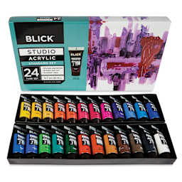 Blick Studio Acrylics - Set of 24 colors, 21 ml tubes, in packaging