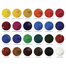 Blick Studio Acrylics - Set of 24 colors, 21 ml tubes, swatch blobs