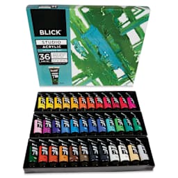 Blick Studio Acrylics - Set of 36 colors, 21 ml tubes contents.