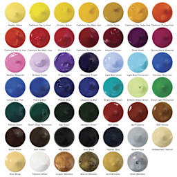 Blick Studio Acrylics - Set of 48 colors, 21 ml tubes, swatch blobs