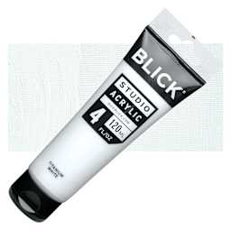 Blick Studio Acrylic Paint - Titanium White, 4 oz tube and swatch