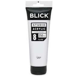 Blick Studio Acrylics - Titanium White, 8 oz tube