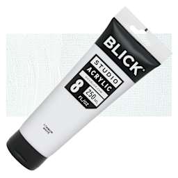 Blick Studio Acrylic Paint - Titanium White, 8 oz tube and swatch