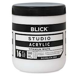 Blick Studio Acrylics - Titanium White, 16 oz jar