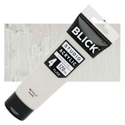 Blick Studio Acrylic Paint - Pearl (Metallic), 4 oz tube and swatch