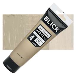 Blick Studio Acrylics - Warm Grey, 4 oz tube and swatch
