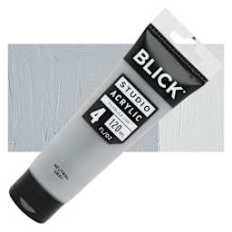 Blick Studio Acrylic Paint - Neutral Gray, 4 oz tube and swatch