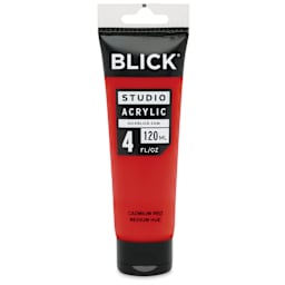 Blick Studio Acrylics - Cadmium Red Medium Hue, 4 oz tube