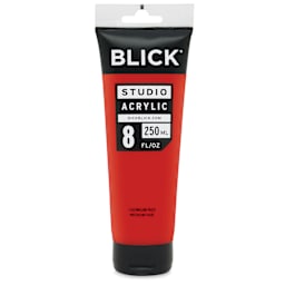 Blick Studio Acrylics - Cadmium Red Medium Hue, 8 oz tube