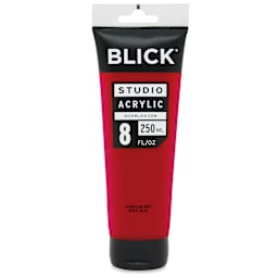 Blick Studio Acrylics - Cadmium Red Deep Hue, 8 oz tube