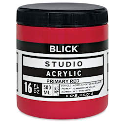 Blick Studio Acrylics - Primary Red, 16 oz jar