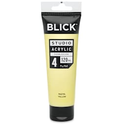 Blick Studio Acrylics - Pastel Yellow, 4 oz tube