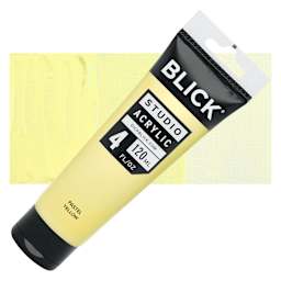 Blick Studio Acrylics - Pastel Yellow, 4 oz tube and swatch