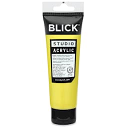 Blick Studio Acrylics - Lemon Yellow, 4 oz tube back