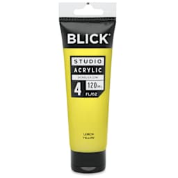 Blick Studio Acrylics - Lemon Yellow, 4 oz tube