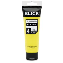 Blick Studio Acrylics - Cadmium Yellow Light Hue, 4 oz tube