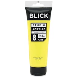 Blick Studio Acrylics - Cadmium Yellow Light Hue, 8 oz tube