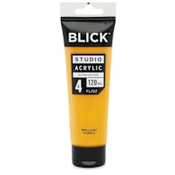 Blick Studio Acrylics - Cadmium Yellow Deep Hue, 4 oz tube
