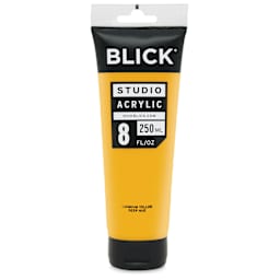 Blick Studio Acrylics - Cadmium Yellow Deep Hue, 8 oz tube