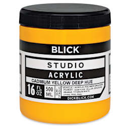 Blick Studio Acrylics - Cadmium Yellow Deep Hue,  16 oz jar