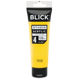 Blick Studio Acrylics - Primary Yellow, 4 oz tube