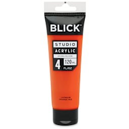 Blick Studio Acrylics - Cadmium Orange Hue, 4 oz tube