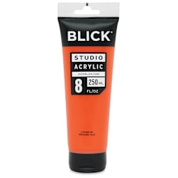 Blick Studio Acrylics - Cadmium Orange Hue, 8 oz tube