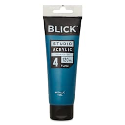 Blick Studio Acrylics – Teal (Metallic), 4 oz tube