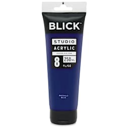 Blick Studio Acrylics - Phthalo Blue, 8 oz tube