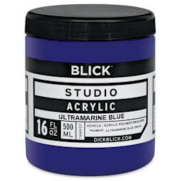 Blick Studio Acrylics - Ultramarine Blue,  16 oz jar