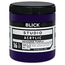 Blick Studio Acrylics - Dioxazine Purple, 16 oz jar