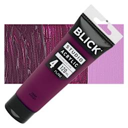 Blick Studio Acrylic Paint - Deep Violet, 4 oz tube and swatch
