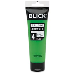 Blick Studio Acrylics - Green Light Permanent, 4 oz tube