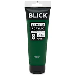 Blick Studio Acrylics - Hooker's Green, 8 oz tube