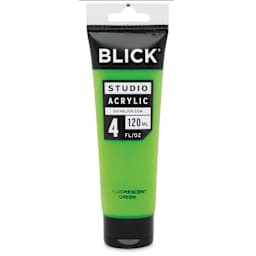 Blick Studio Acrylics – Fluorescent Green, 4 oz tube