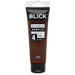 Blick Studio Acrylics - Burnt Umber, 4 oz tube