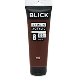 Blick Studio Acrylics - Burnt Umber, 8 oz tube