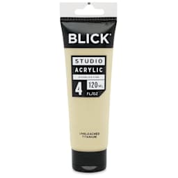 Blick Studio Acrylics - Unbleached Titanium, 4 oz tube