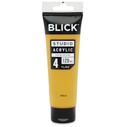 Blick Studio Acrylics - Gold (Metallic), 4 oz tube